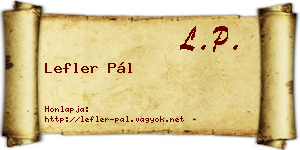 Lefler Pál névjegykártya